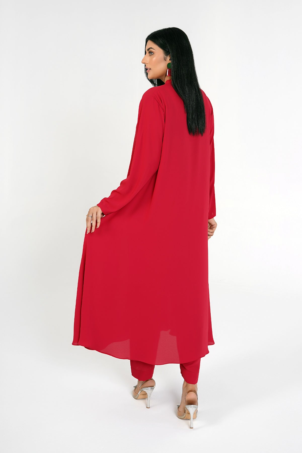 Crimson Elegance Frock