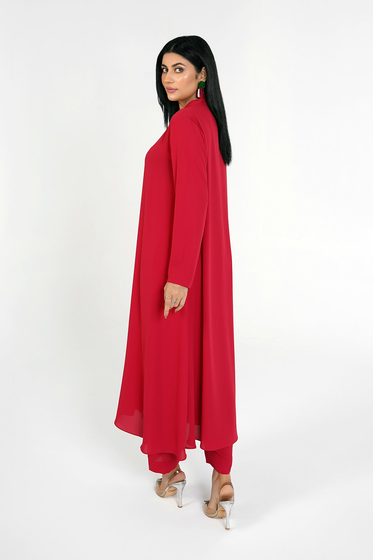 Crimson Elegance Frock
