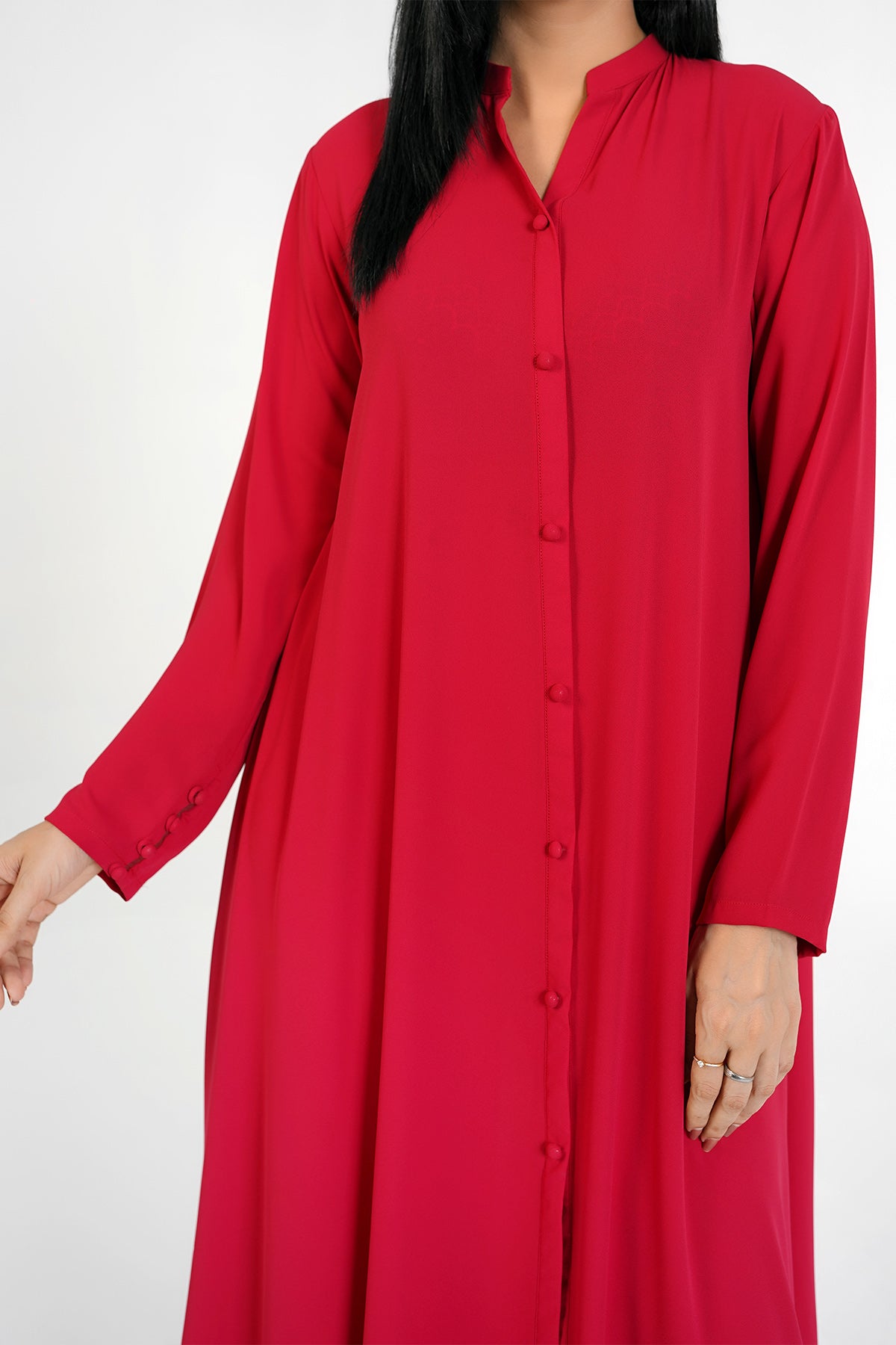 Crimson Elegance Frock