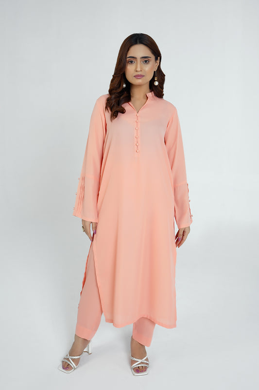 Velora Classic Peach Dress
