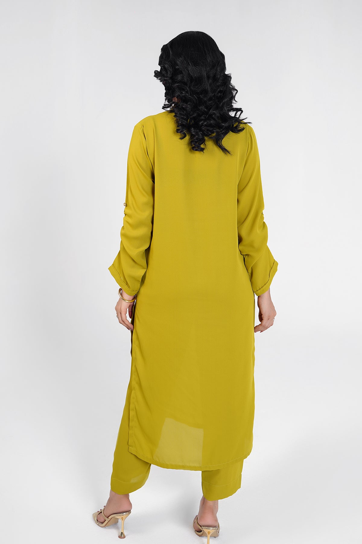 Premium olive green Dress