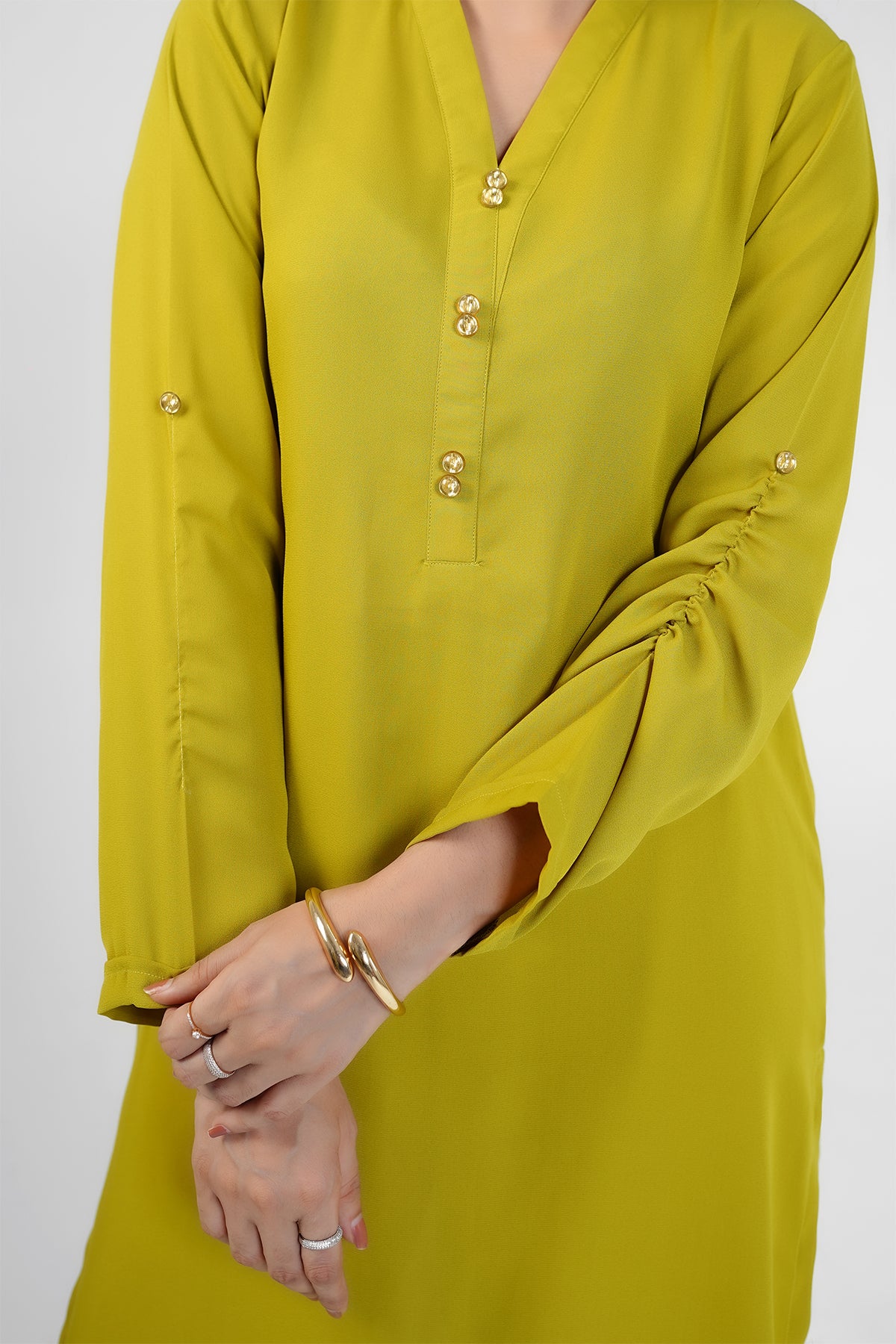 Premium olive green Dress