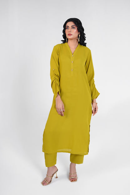 Premium olive green Dress