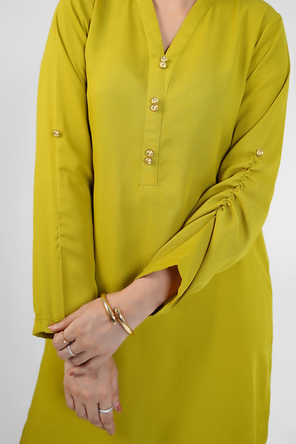Premium olive green Dress
