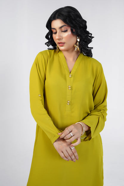 Premium olive green Dress